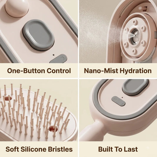 Premax AirGlow™ — 5-in-1 Steam Hair Brush for Smooth, Frizz-Free Shine