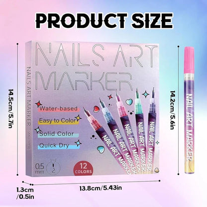 Premax 12 Colour Precision Nail Art pen