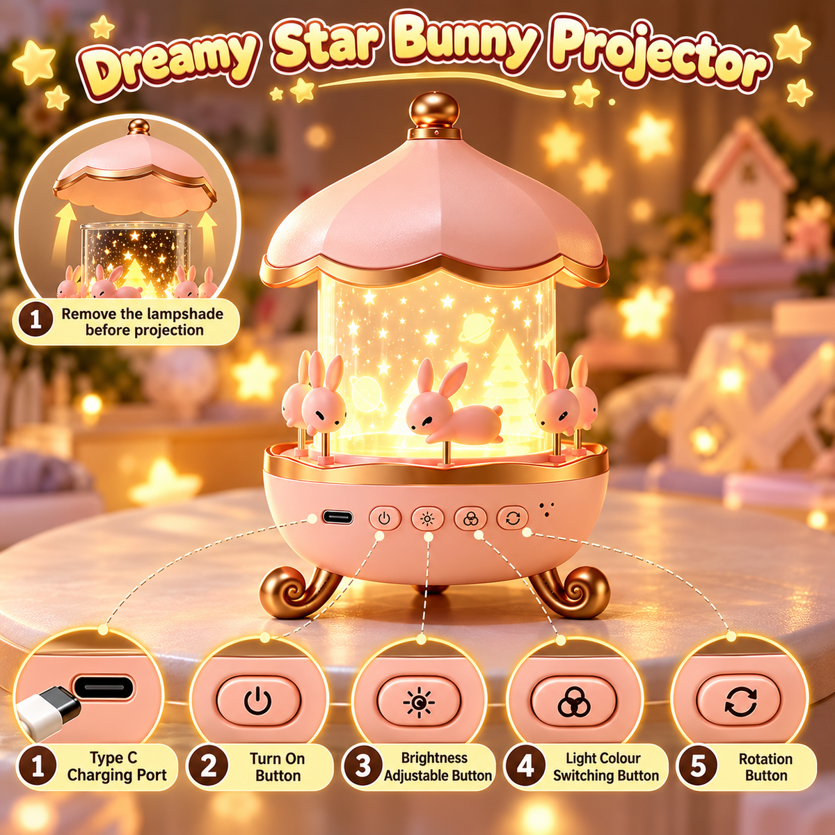 Premax DreamGlow™ Bunny Projector