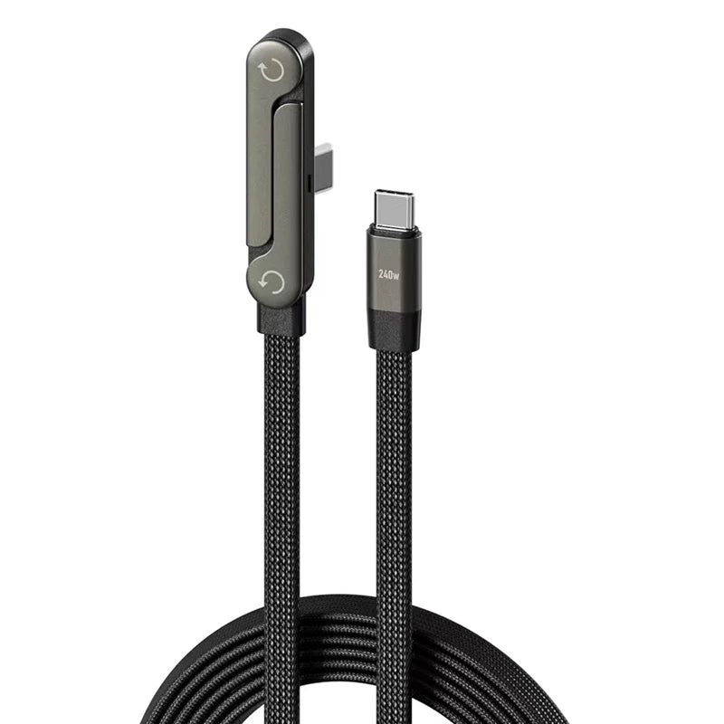 240W Fast Charging Type-C Cable with Built-in Phone Stand