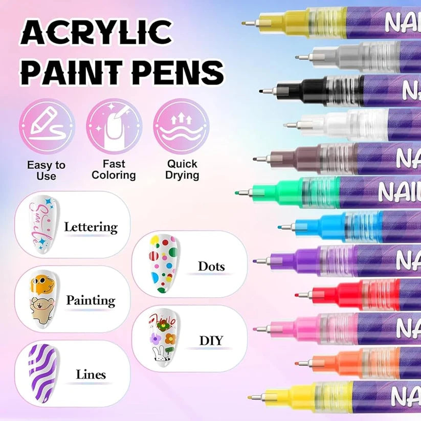 Premax 12 Colour Precision Nail Art pen