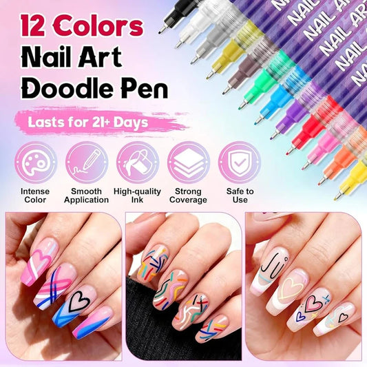 Premax 12 Colour Precision Nail Art pen