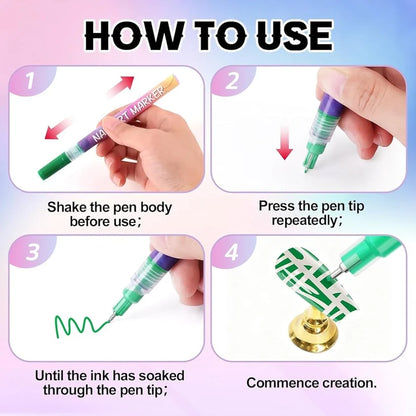 Premax 12 Colour Precision Nail Art pen