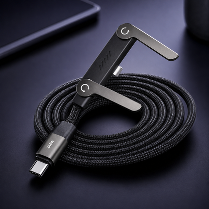 240W Fast Charging Type-C Cable with Built-in Phone Stand