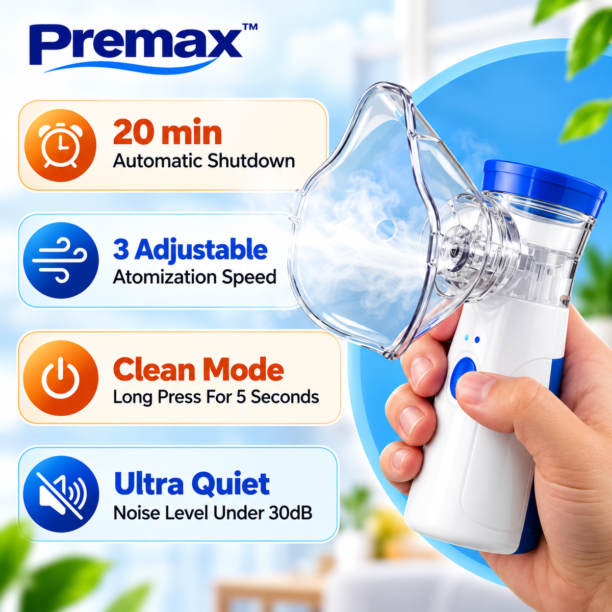 Premax SteamCare™ 2-in-1 Steamer & Nebulizer