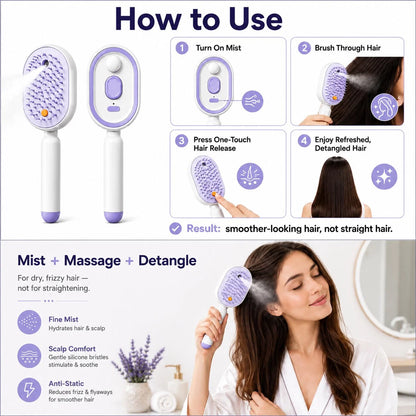 Premax AirGlow™ — 5-in-1 Steam Hair Brush for Smooth, Frizz-Free Shine