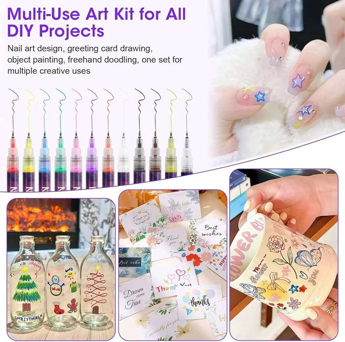 Premax 12 Colour Precision Nail Art pen