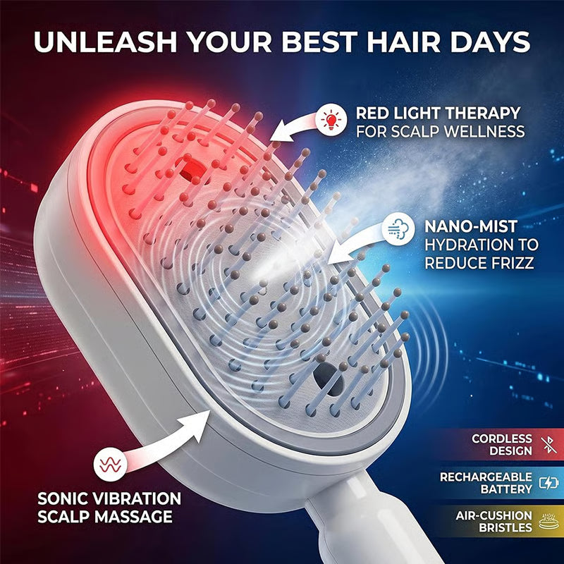 Premax AirGlow™ — 5-in-1 Steam Hair Brush for Smooth, Frizz-Free Shine