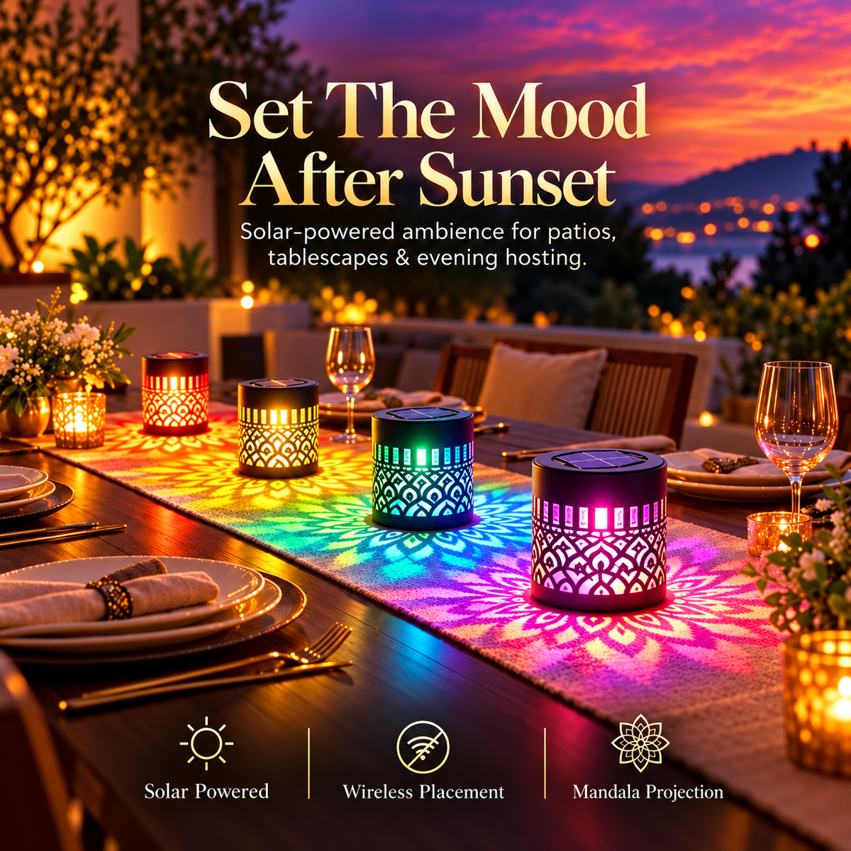 GlowMandala™ – Solar Decorative Garden Light