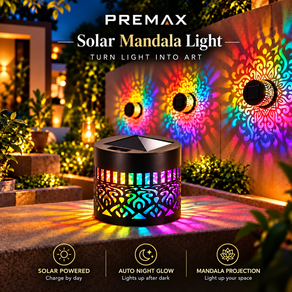 GlowMandala™ – Solar Decorative Garden Light