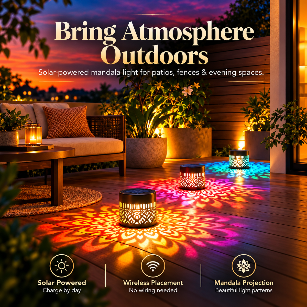 GlowMandala™ – Solar Decorative Garden Light