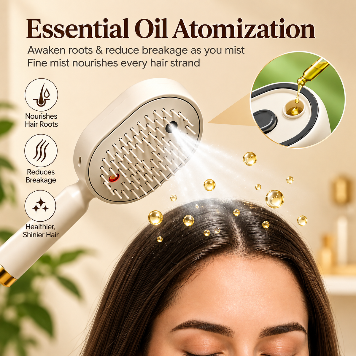 Premax AirGlow™ — 5-in-1 Steam Hair Brush for Smooth, Frizz-Free Shine