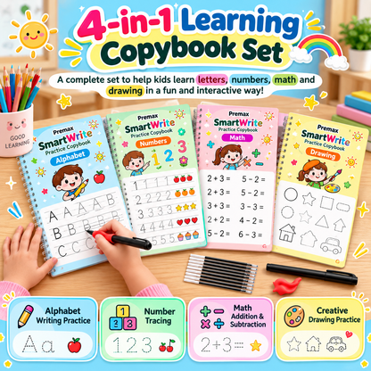 Premax SmartWrite™ – 4-in-1 Reusable Kids Book